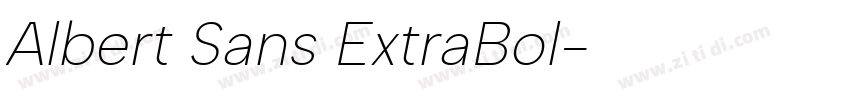 Albert Sans ExtraBol字体转换